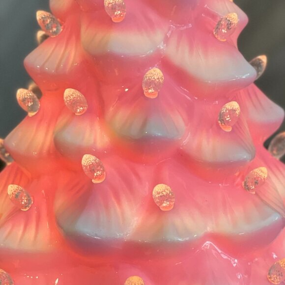 14" Lit Nostalgic --Safe Acrylic! Tree-NEW- Gorgeous Kitch Retro! - Picture 15 of 16